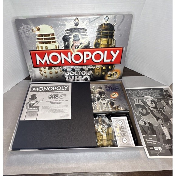 Monopoly Doctor Who 50th Anniversary Collector’s Edition Open Box Original Pac.. - Picture 2 of 16